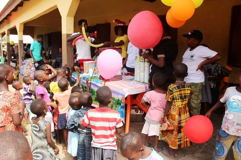 A cross section of the children in the community