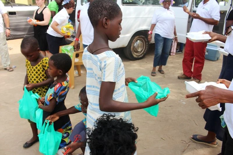 A cross section of the children in the community