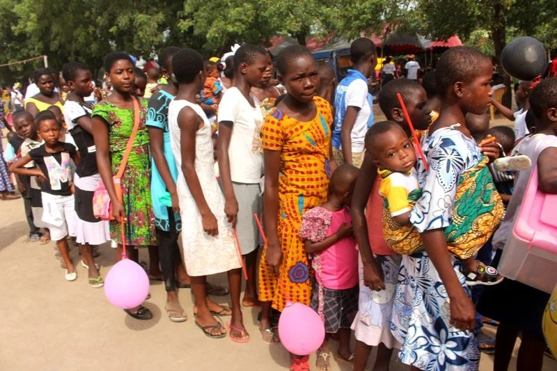 A cross section of the children in the community
