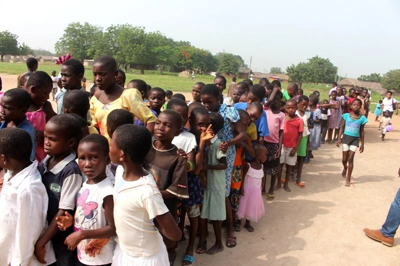A cross section of the children in the community
